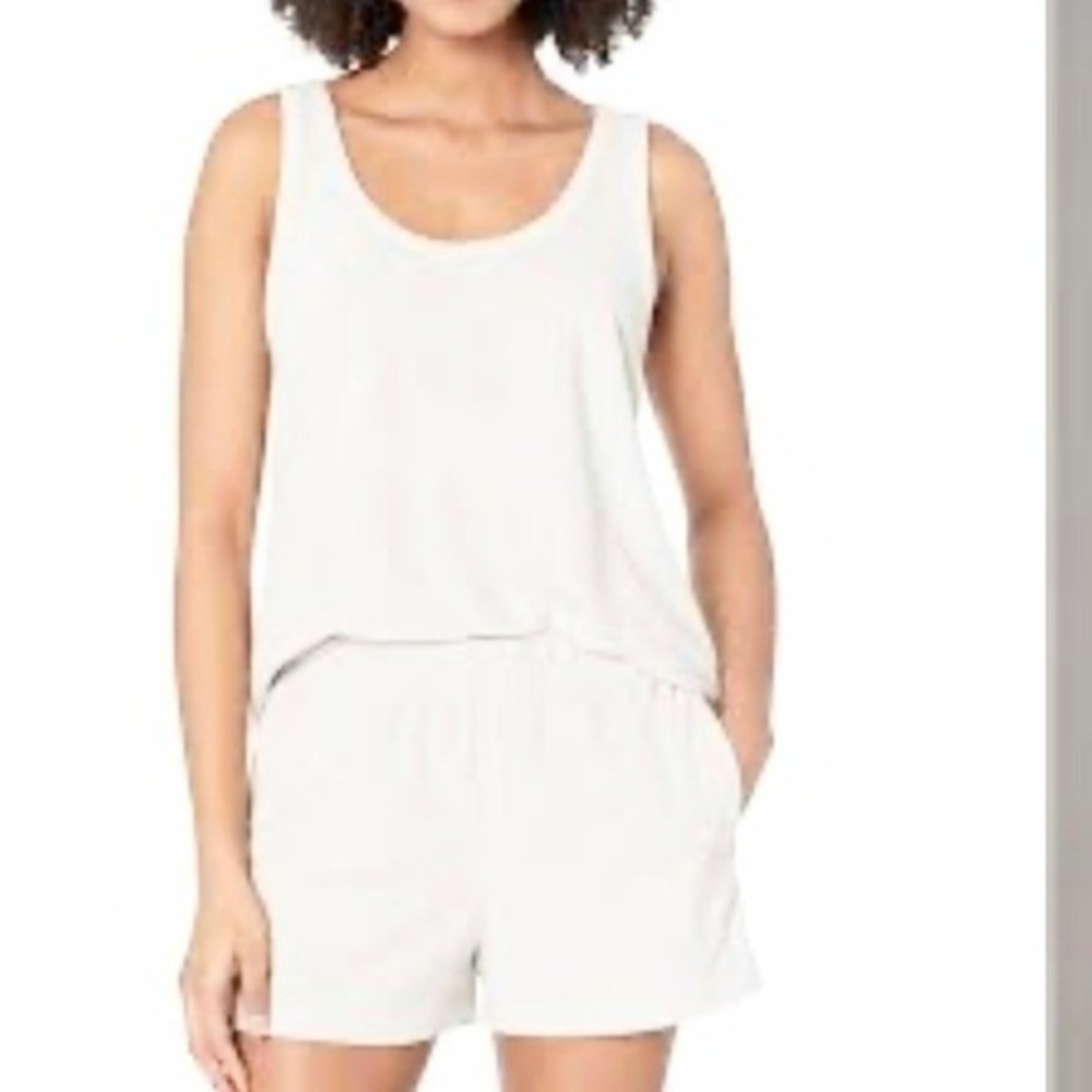 Victoria's Secret Linen Blend Sleeveless Tank Top Women M White